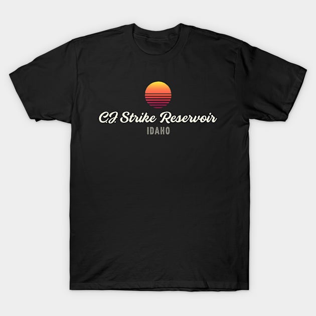 CJ Strike Reservoir,IDAHO Bass Fishing T-Shirt by Silo Co.